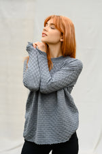 Load image into Gallery viewer, Gray oversize merino wool sweater
