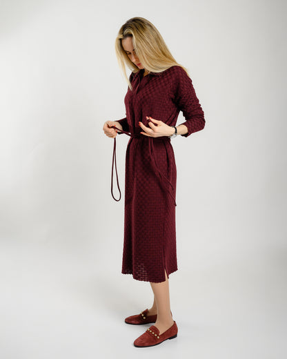 Knitted dress with strap