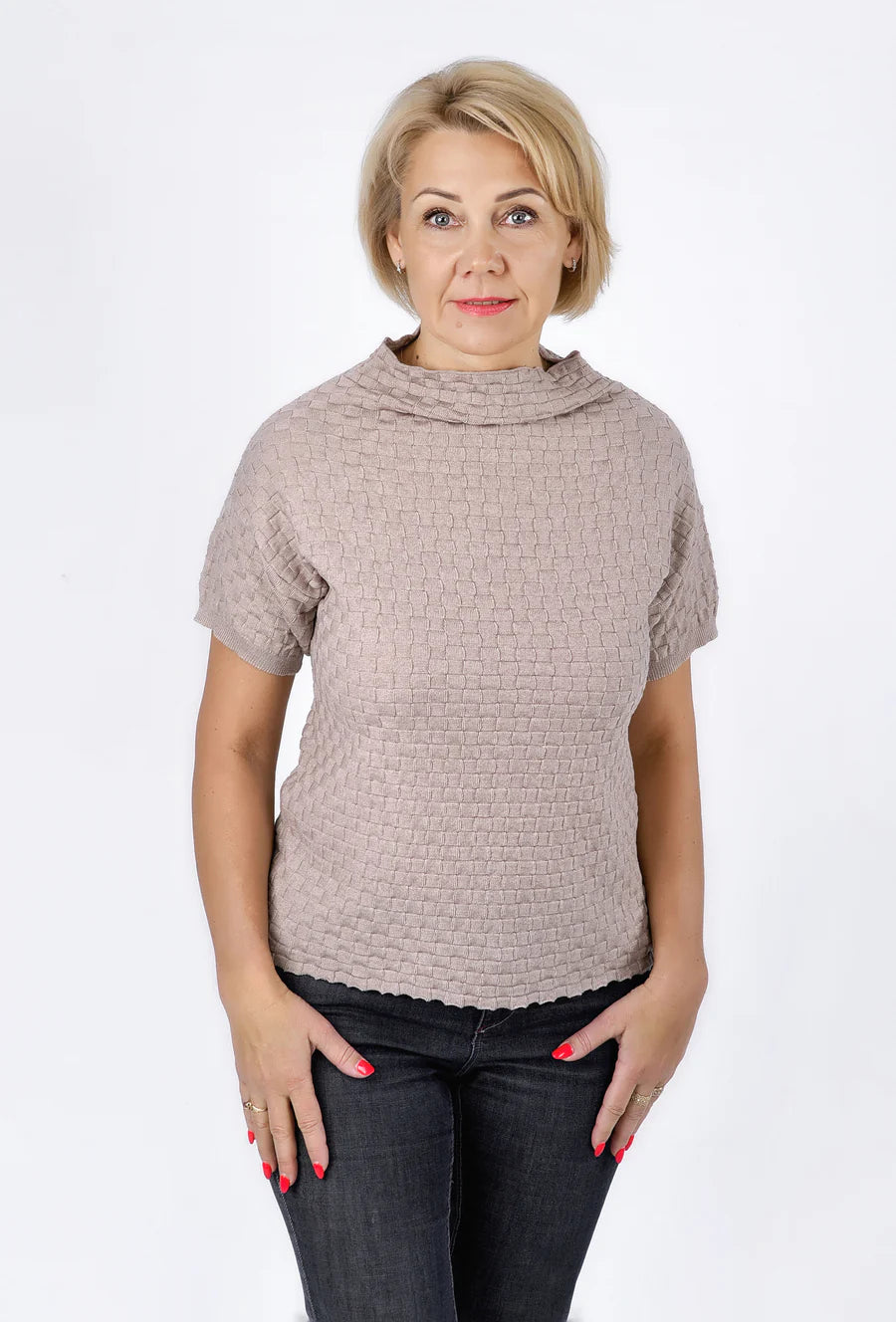 Knitted merino wool blouse