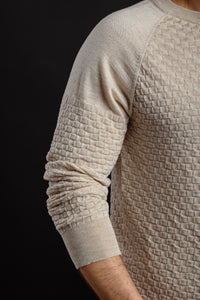 Smėlio spalvos vyriškas megztinis