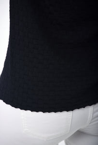 Megztas stilingas juodas megztinis