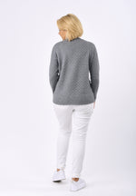 Load image into Gallery viewer, Megztas pilkas merino vilnos megztinis
